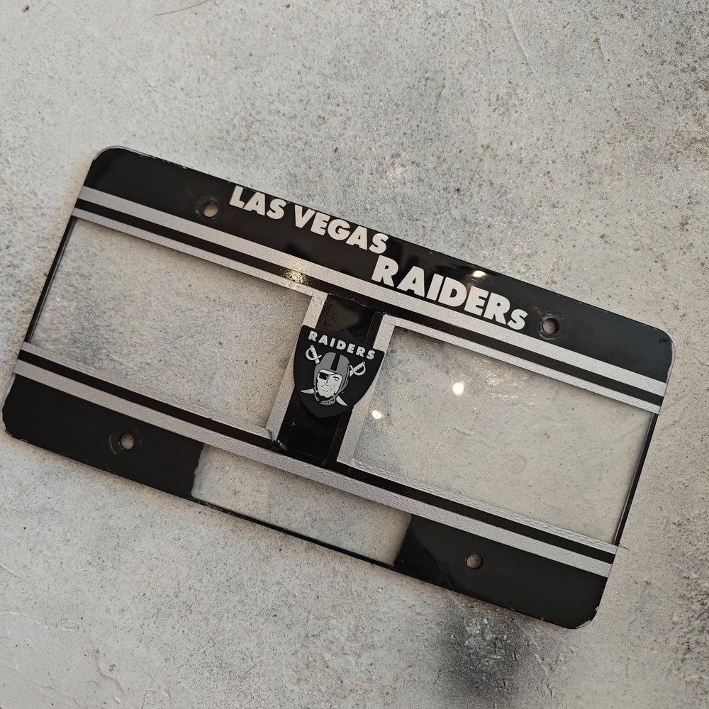NFL Las Vegas Raiders Black License Plate Frame